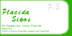 placida sipos business card